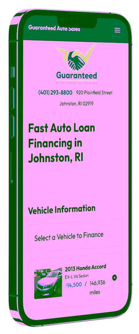 Fast Auto Loan Financing in Johnston, RI - smartphone graphic